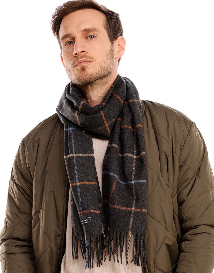 Fraas scarf in Cashmink® with plaid print