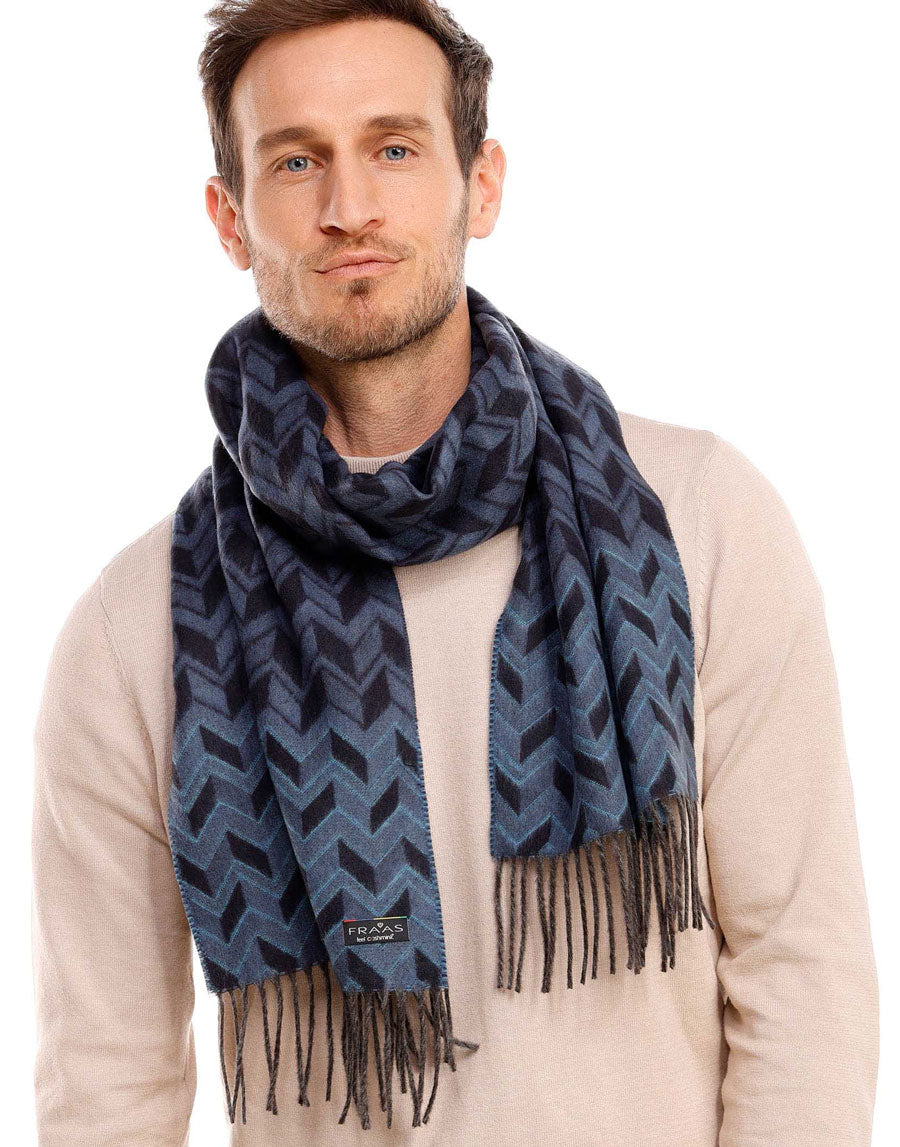 Fraas Basic Cashmink® Scarf with Geometric Print