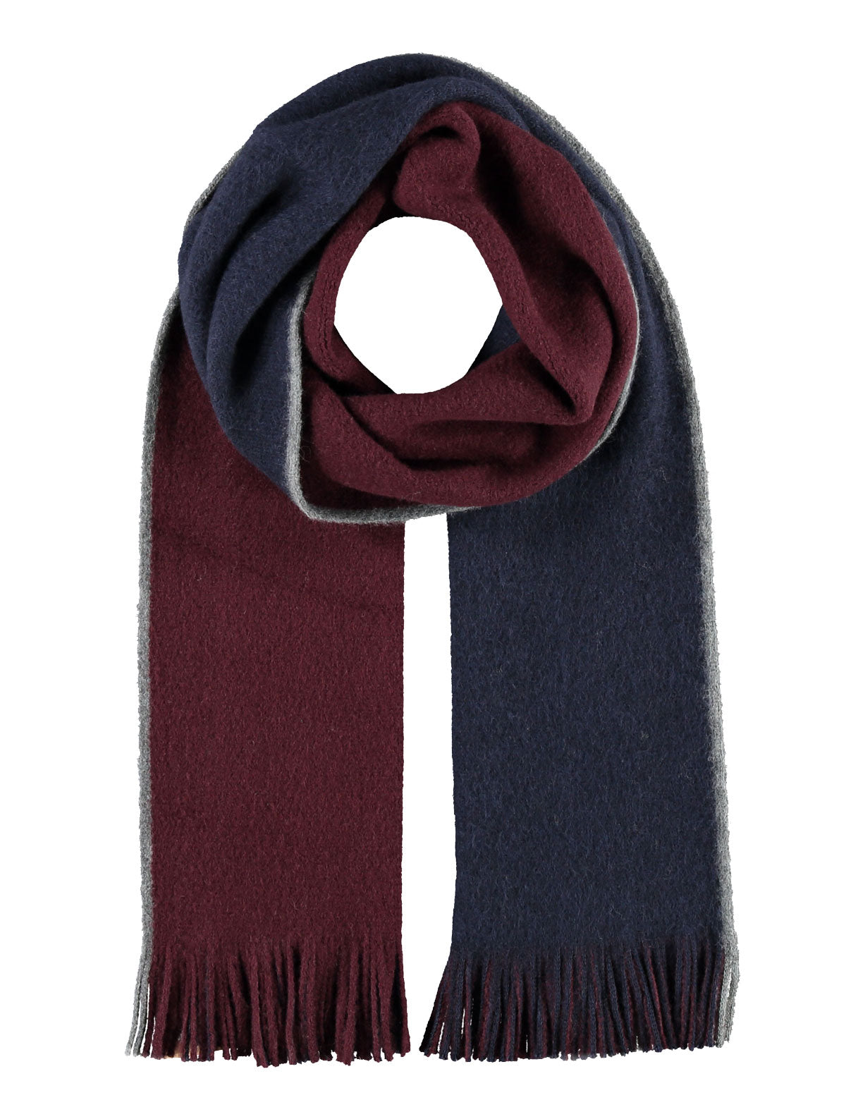 Fraas two-tone scarf in virgin wool blend