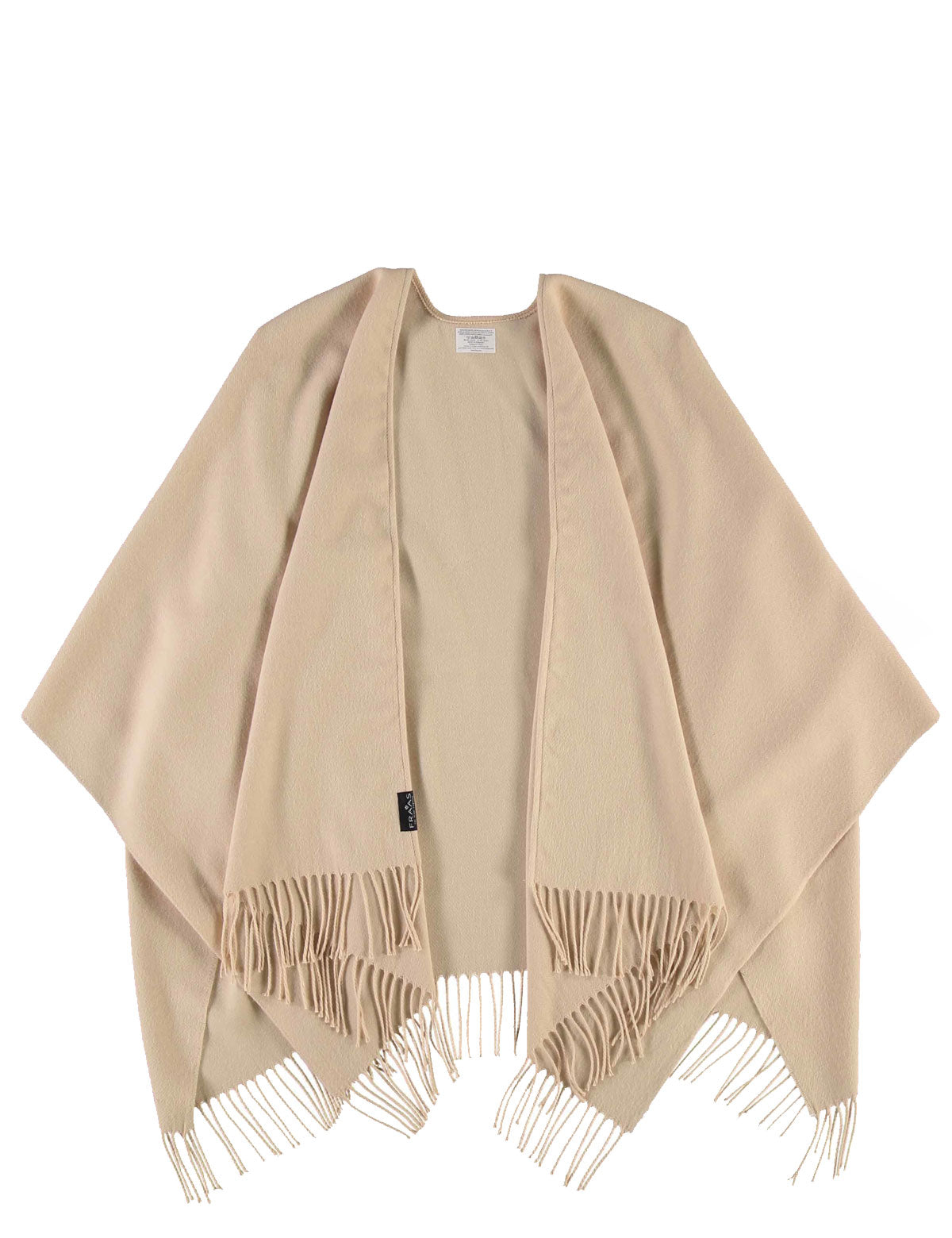 Poncho Fraas aperto con frange