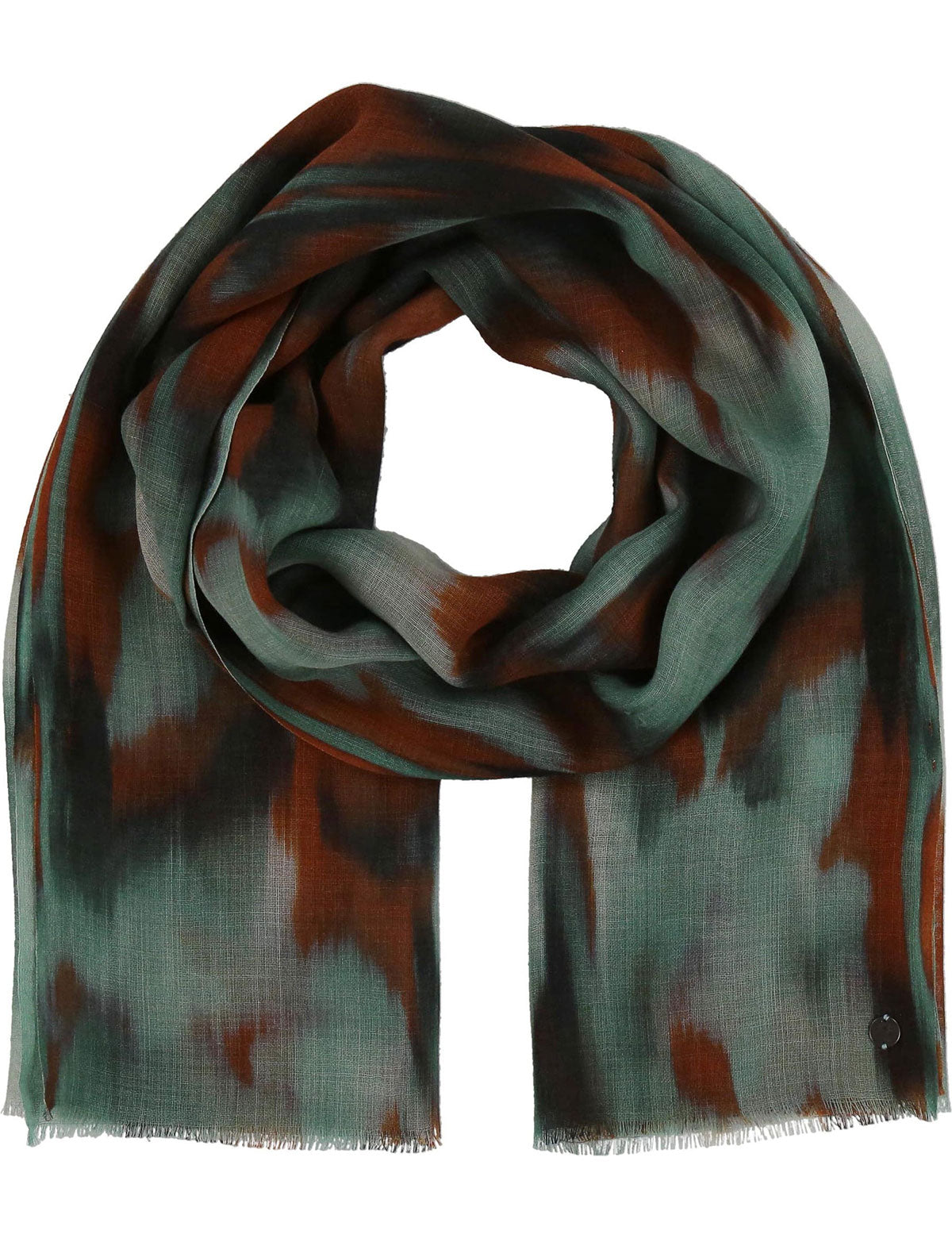 Fraas abstract pattern wool scarf