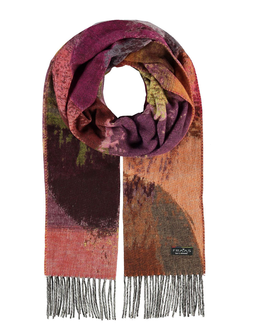 Fraas Slow Cuisine multicolor abstract scarf