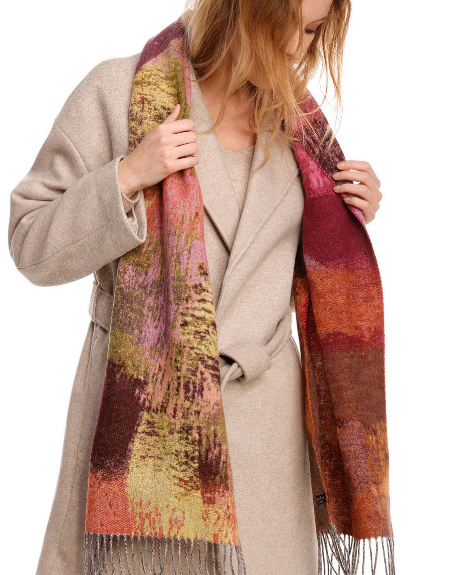 Fraas Slow Cuisine multicolor abstract scarf