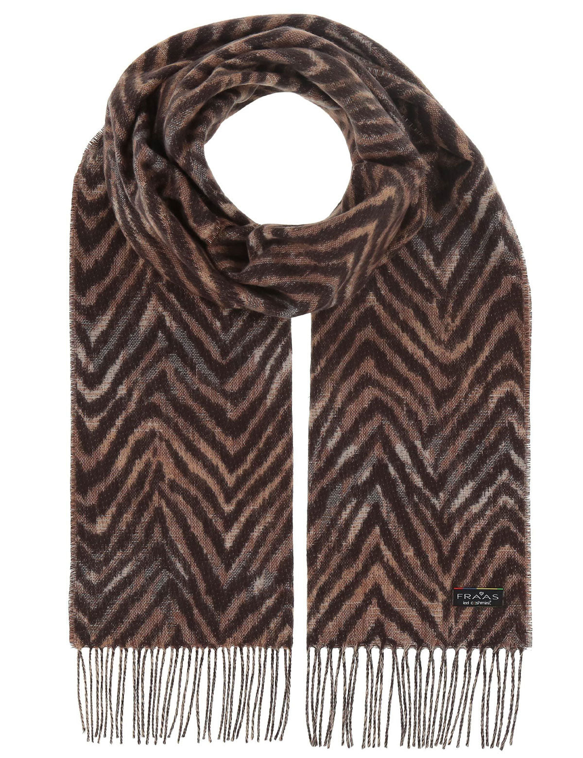 Fraas cashmink scarf with zebra design