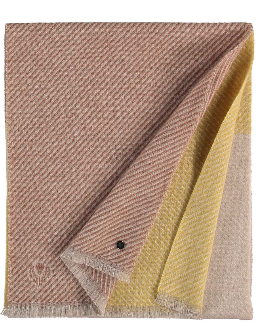 Fraas Slow Cuisine color block herringbone scarf