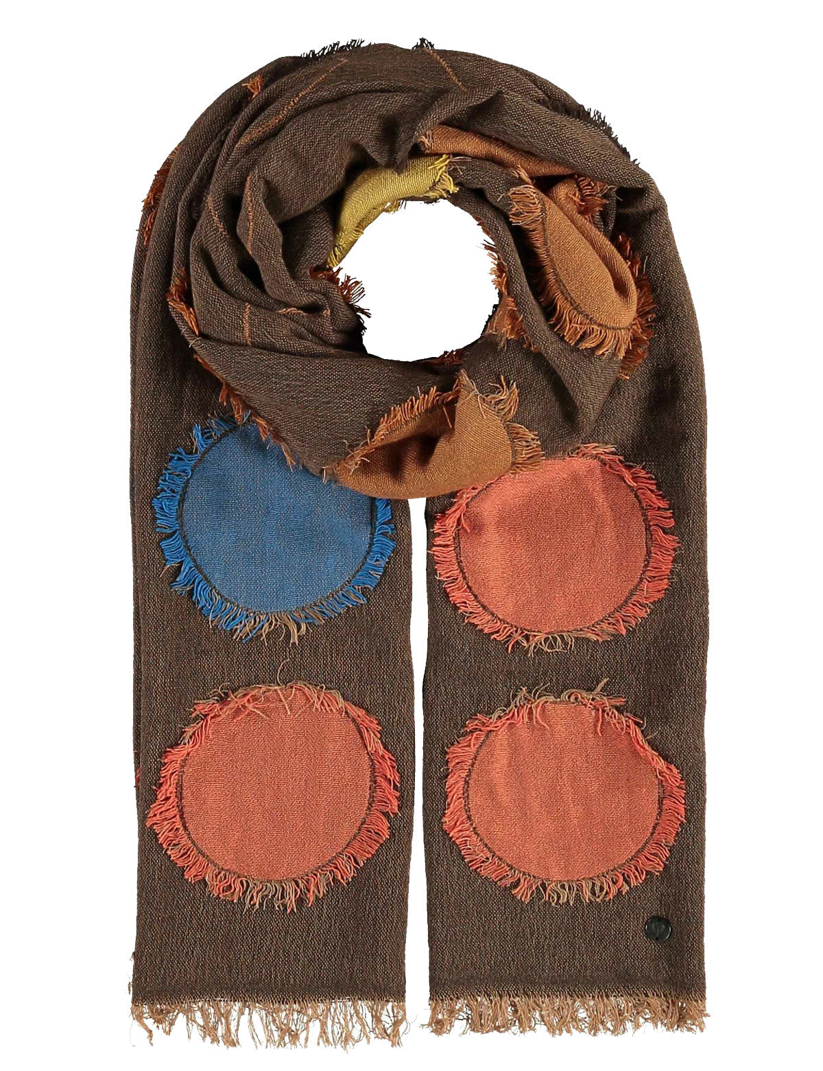 Fraas Breathe &amp; Release Large Wool Blend Stole with Circles