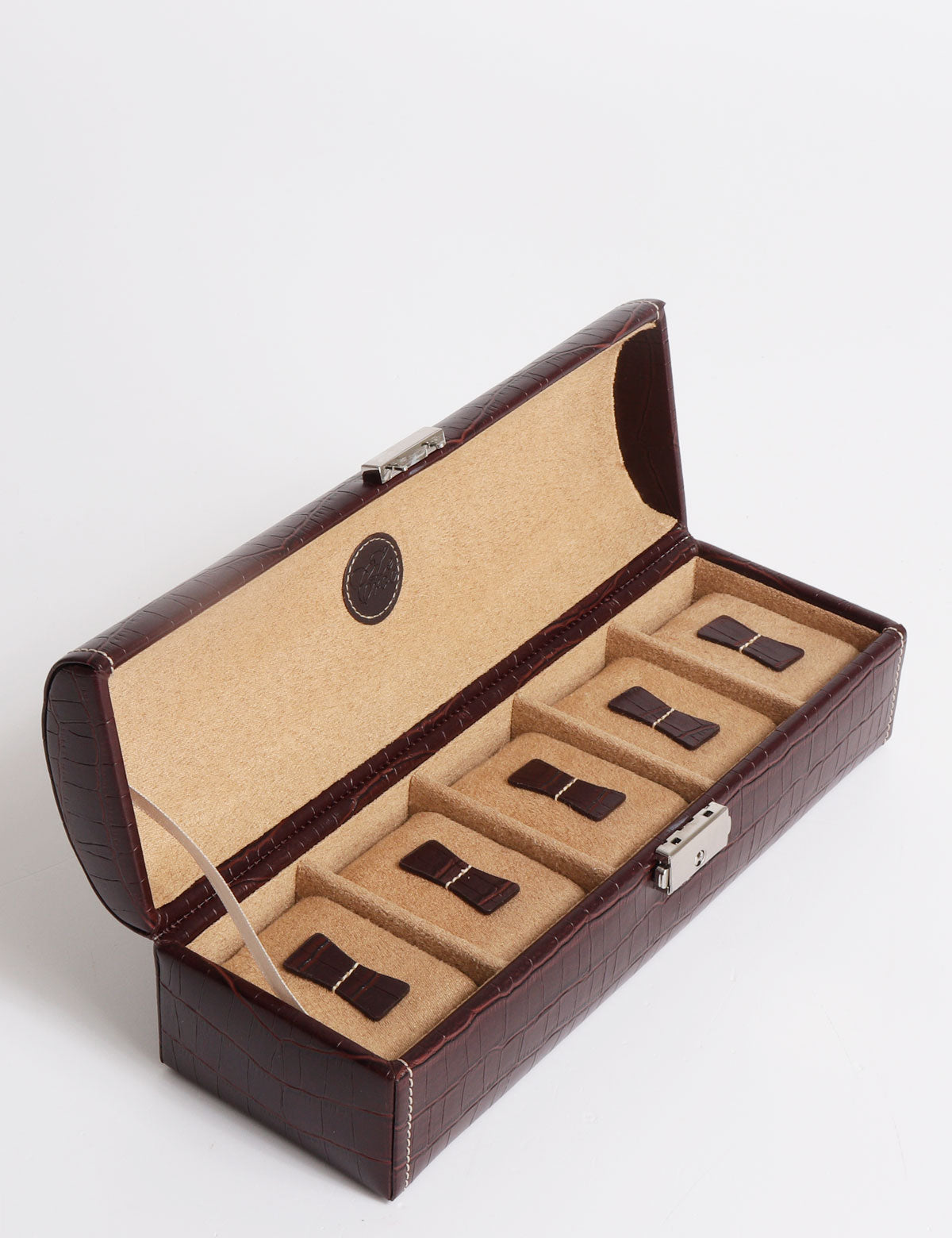 Friedrich23 5-place watch box with coconut print Moor's head