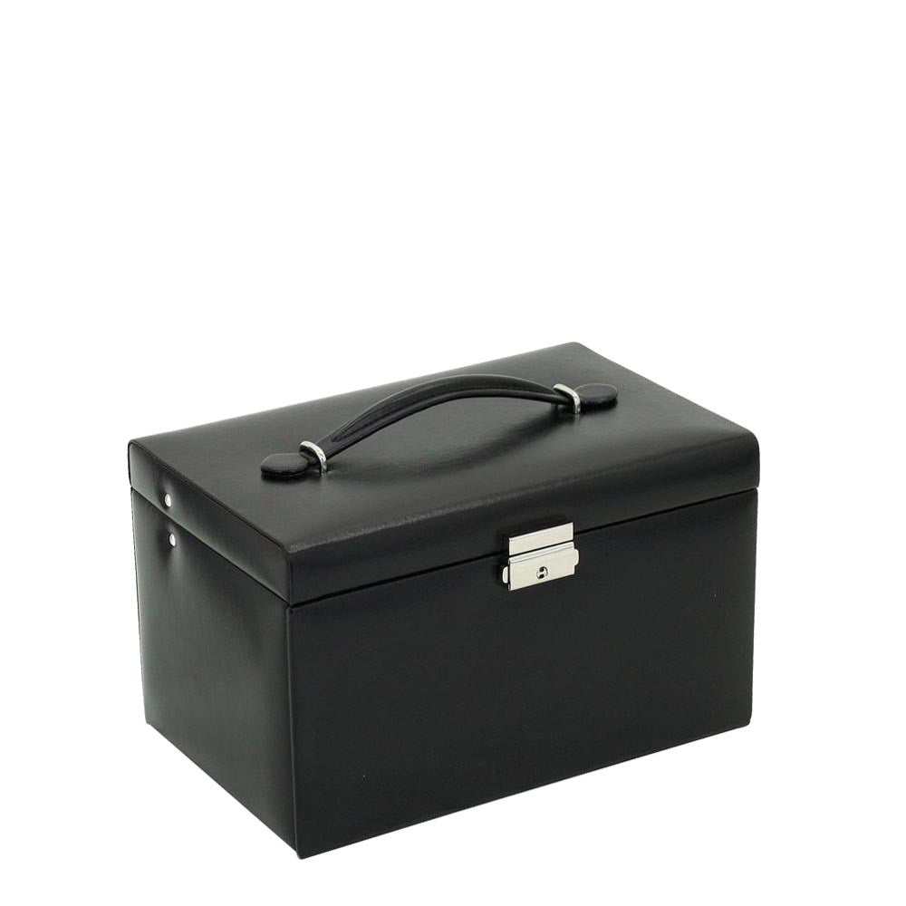 Friedrich23 Jewelry Box with Handle and 3 Drawers Black