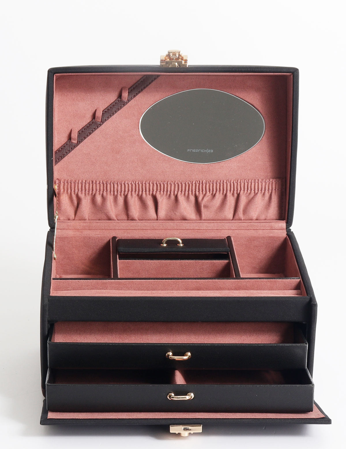 Friedrich23 Jewelry Box with Contrast Edges Black