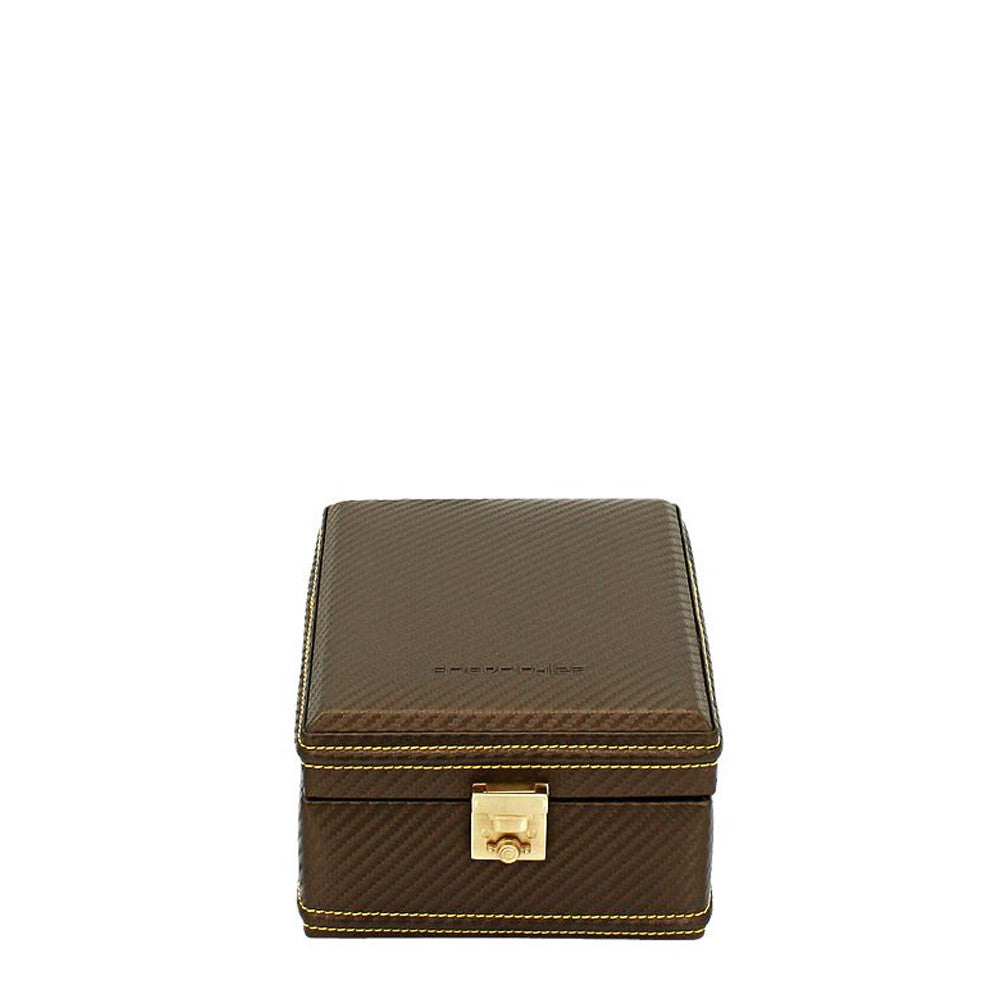 Cofanetto porta orologi Friedrich23 stampata 4 posti Brown