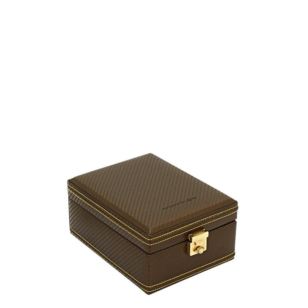 Friedrich23 Watch Box Printed 4 Places Brown