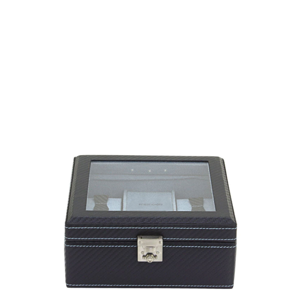 Friedrich23 Carbon 5-place Watch Box with Dark Blue LED