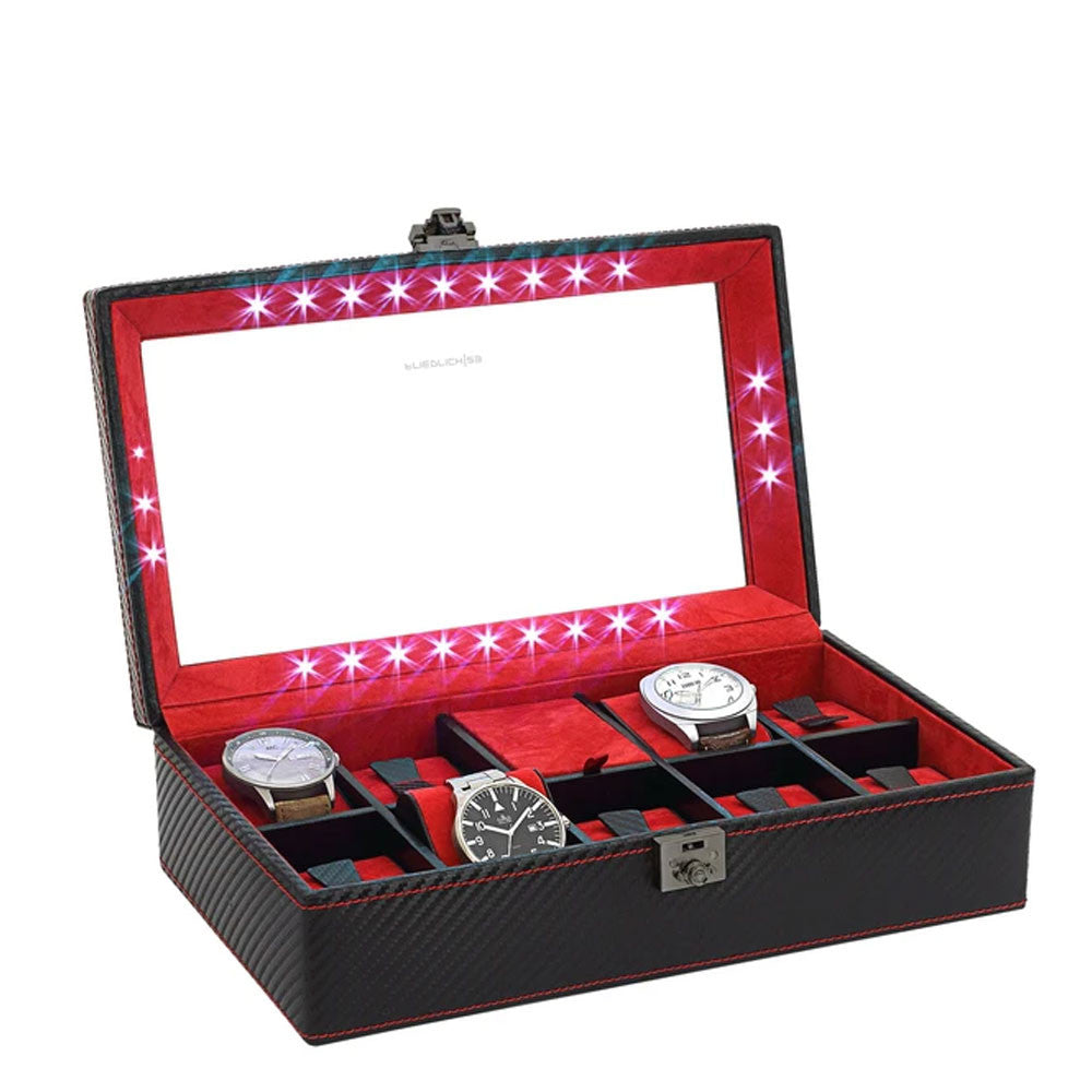 Friedrich23 Carbon 9-place Watch Box with LED Black