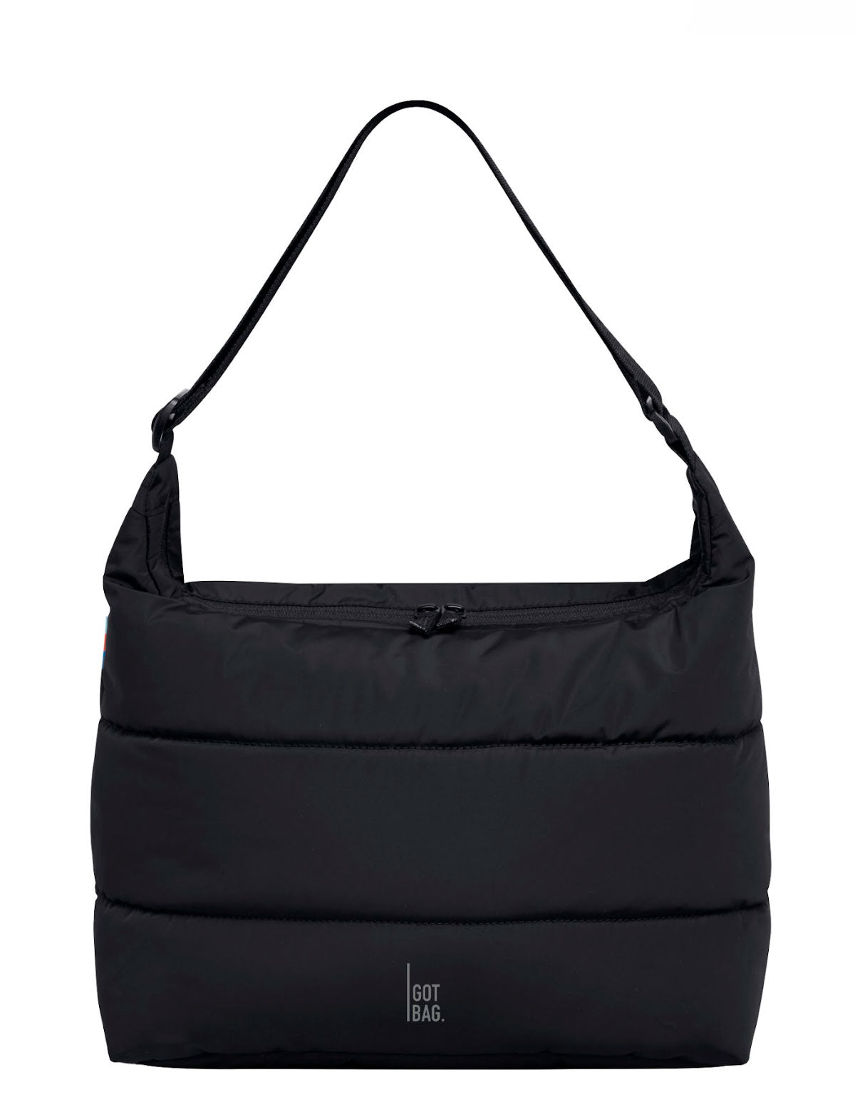 Got Bag Puffer Square Bag Large Schwarz Monochromer Schultergurt