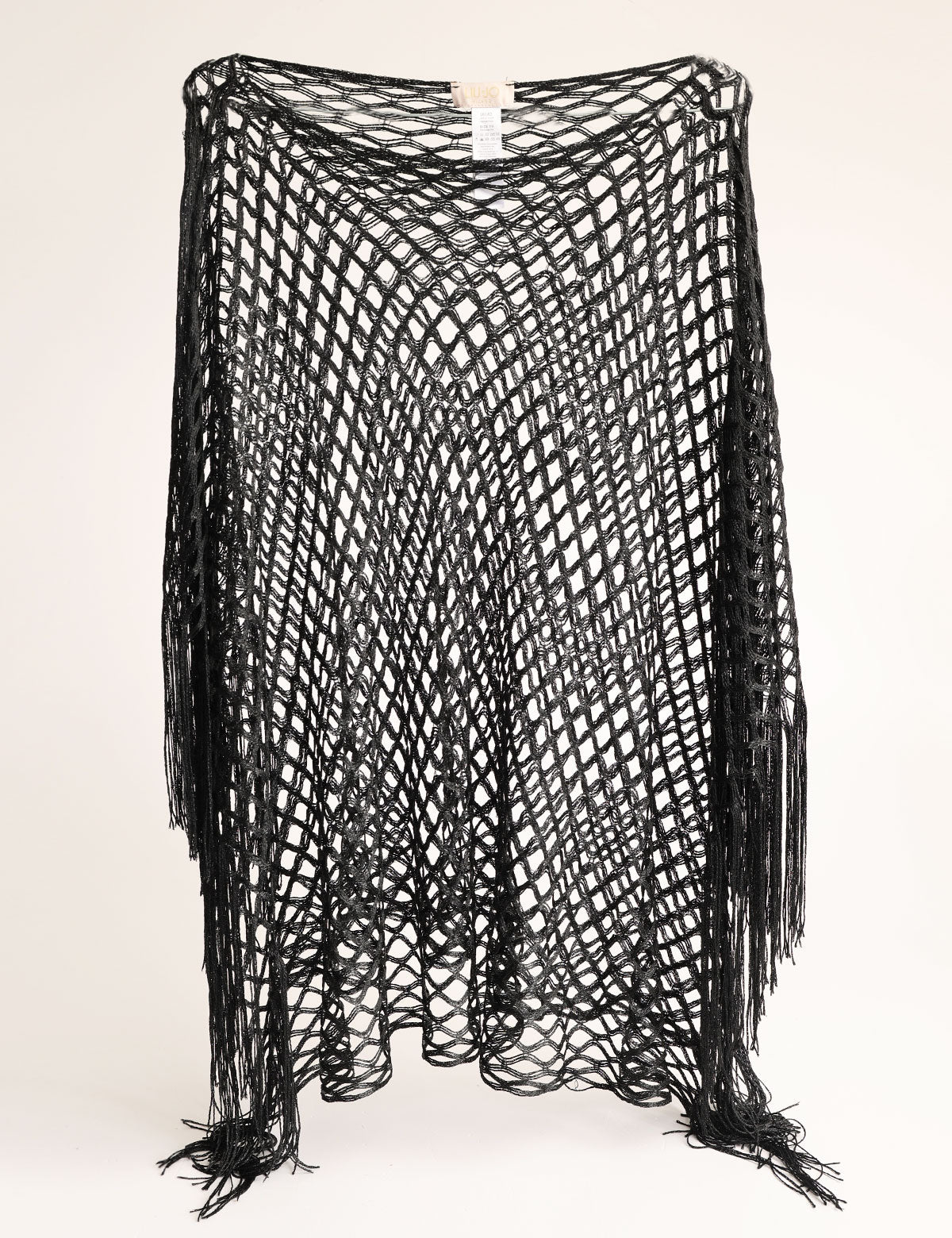 Liu jo net poncho with fringes