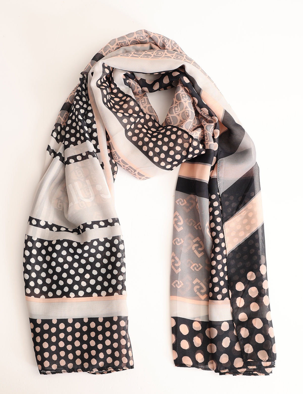 Liu jo geometric logo print stole