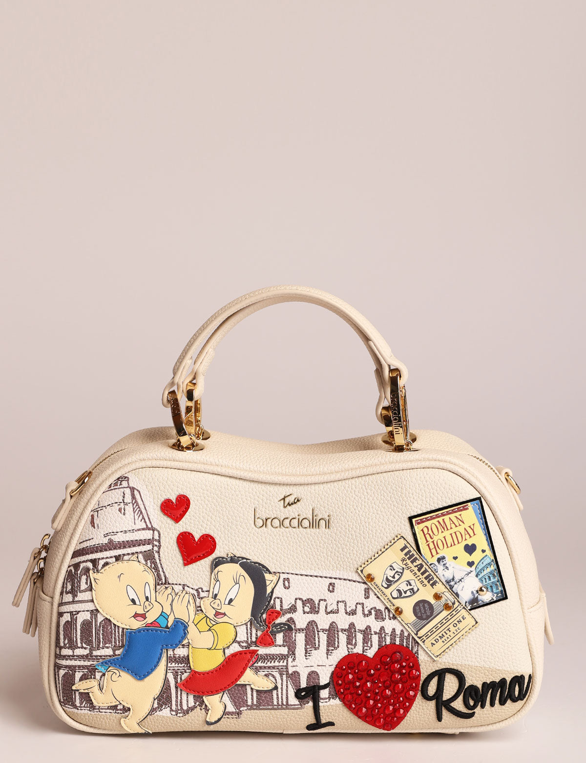 Bauletto Braccialini Cartoline Looney Tunes Roma