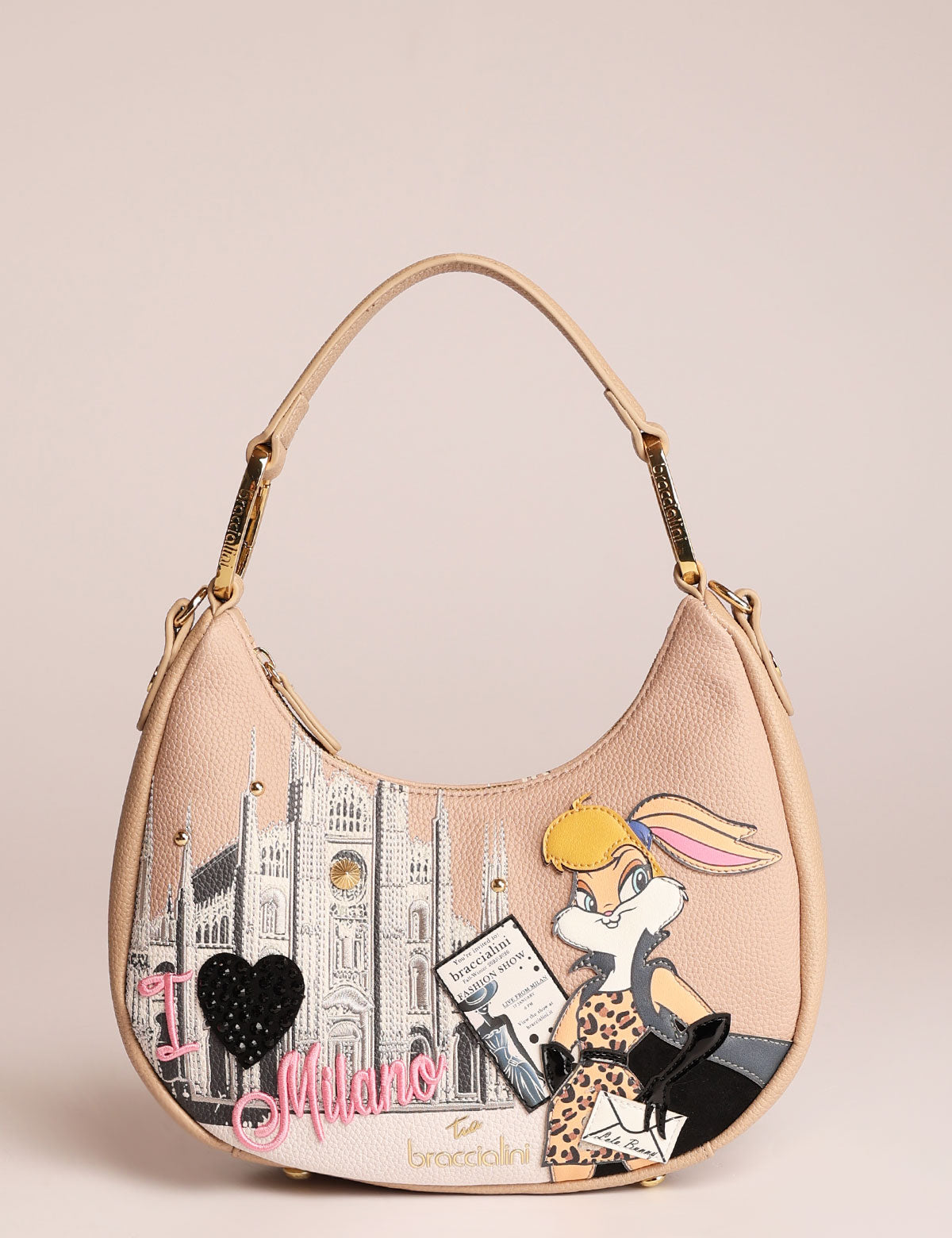Borsa a spalla Braccialini Cartoline Looney Tunes Milano