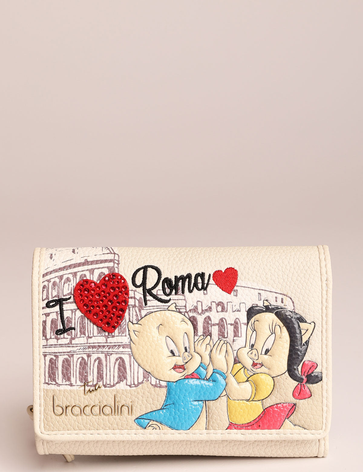 Portafoglio Braccialini Cartoline Looney Tunes Roma
