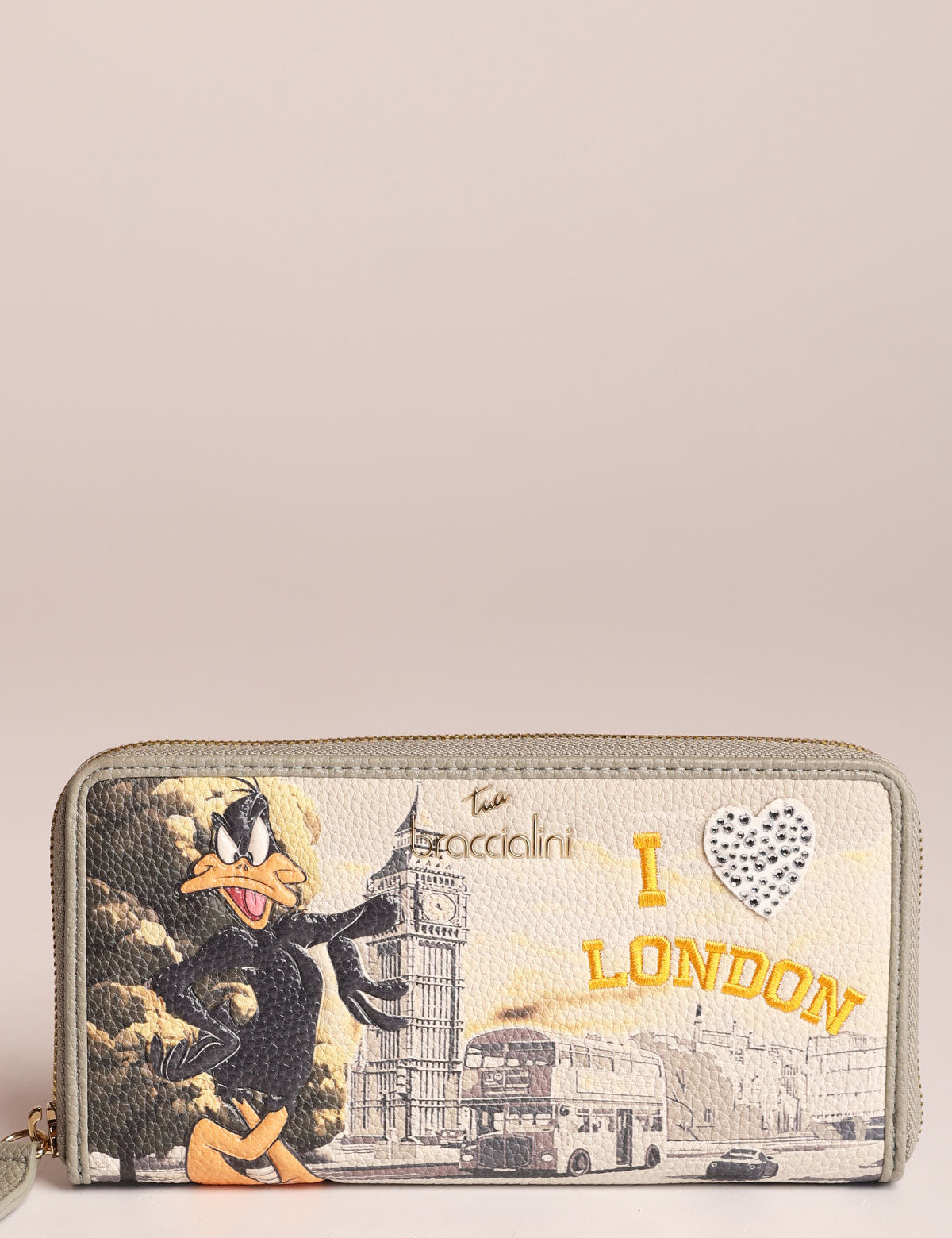 Portafoglio Braccialini Cartoline Looney Tunes Londra