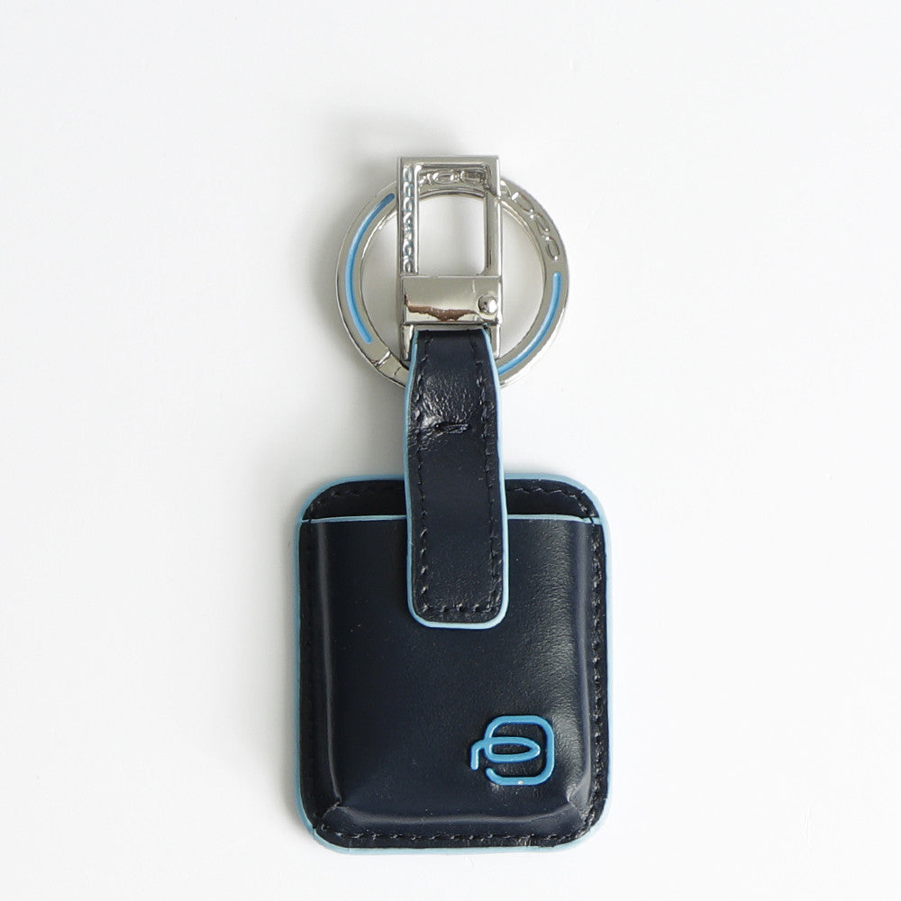 Piquadro Keychain with Connequ Blue Square