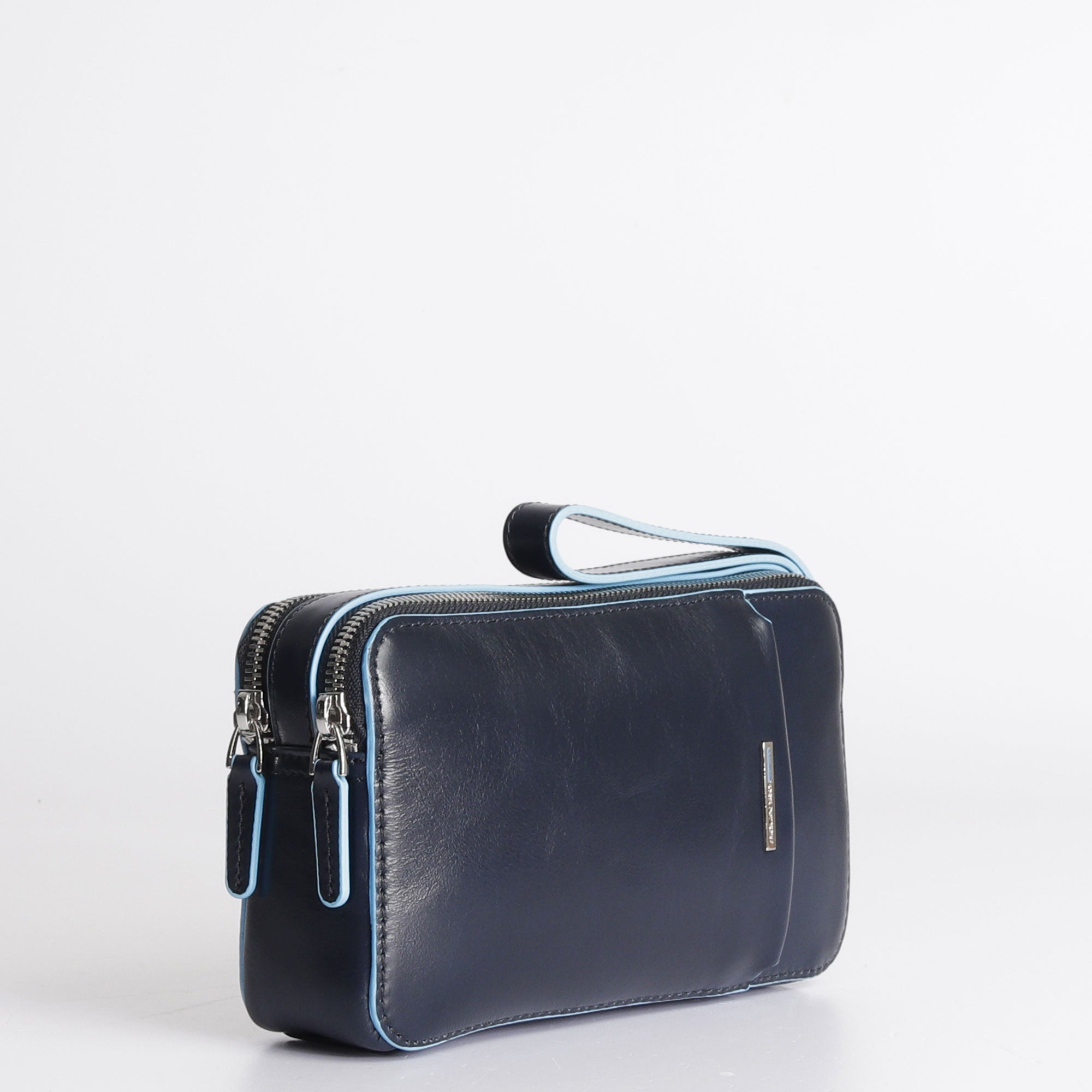 Piquadro two compartments Blue Square clutch