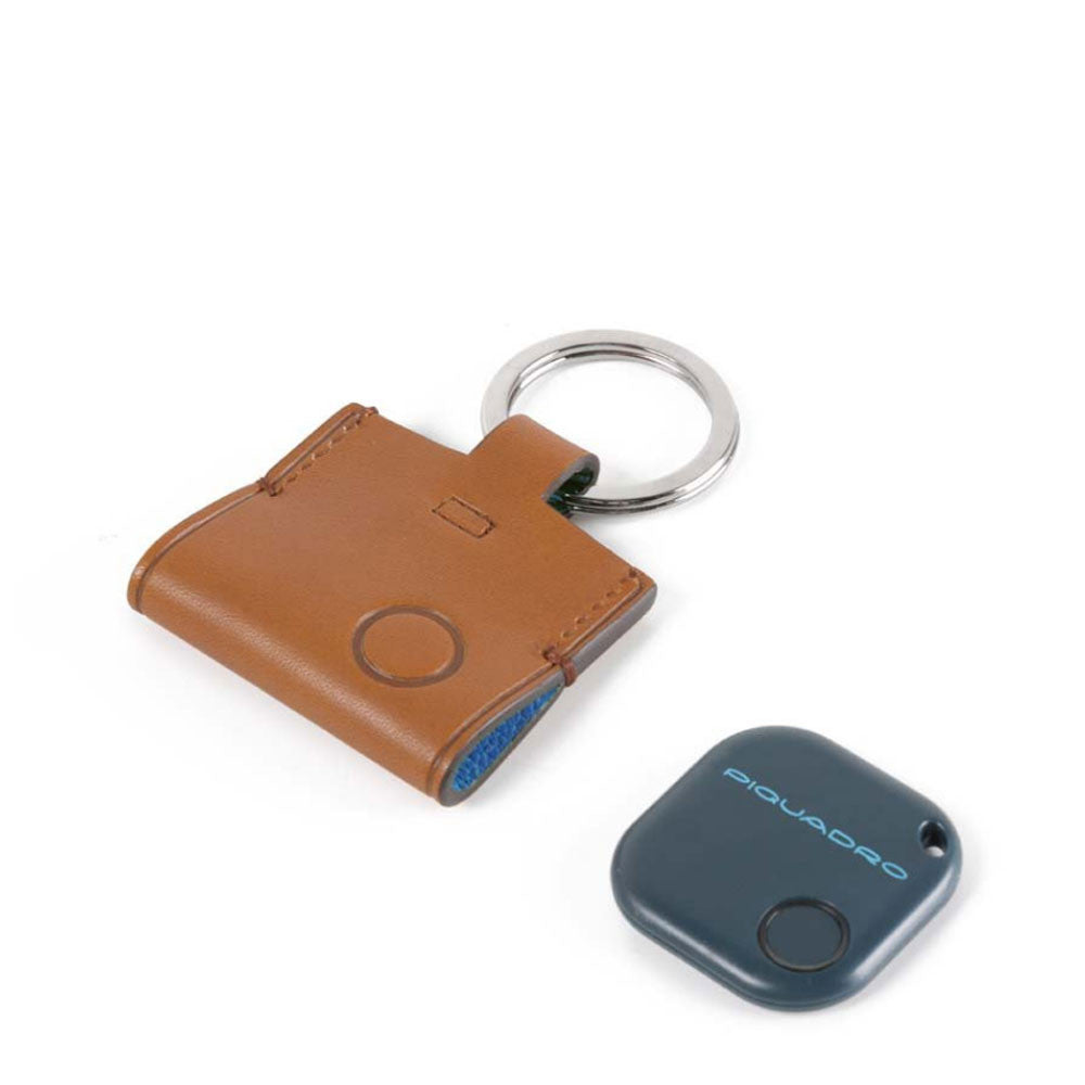 Piquadro Bag Motic key ring in leather with connequ