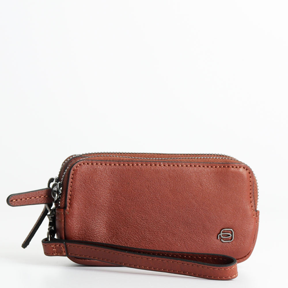 Piquadro Black Square Mini-Clutch mit zwei Fächern