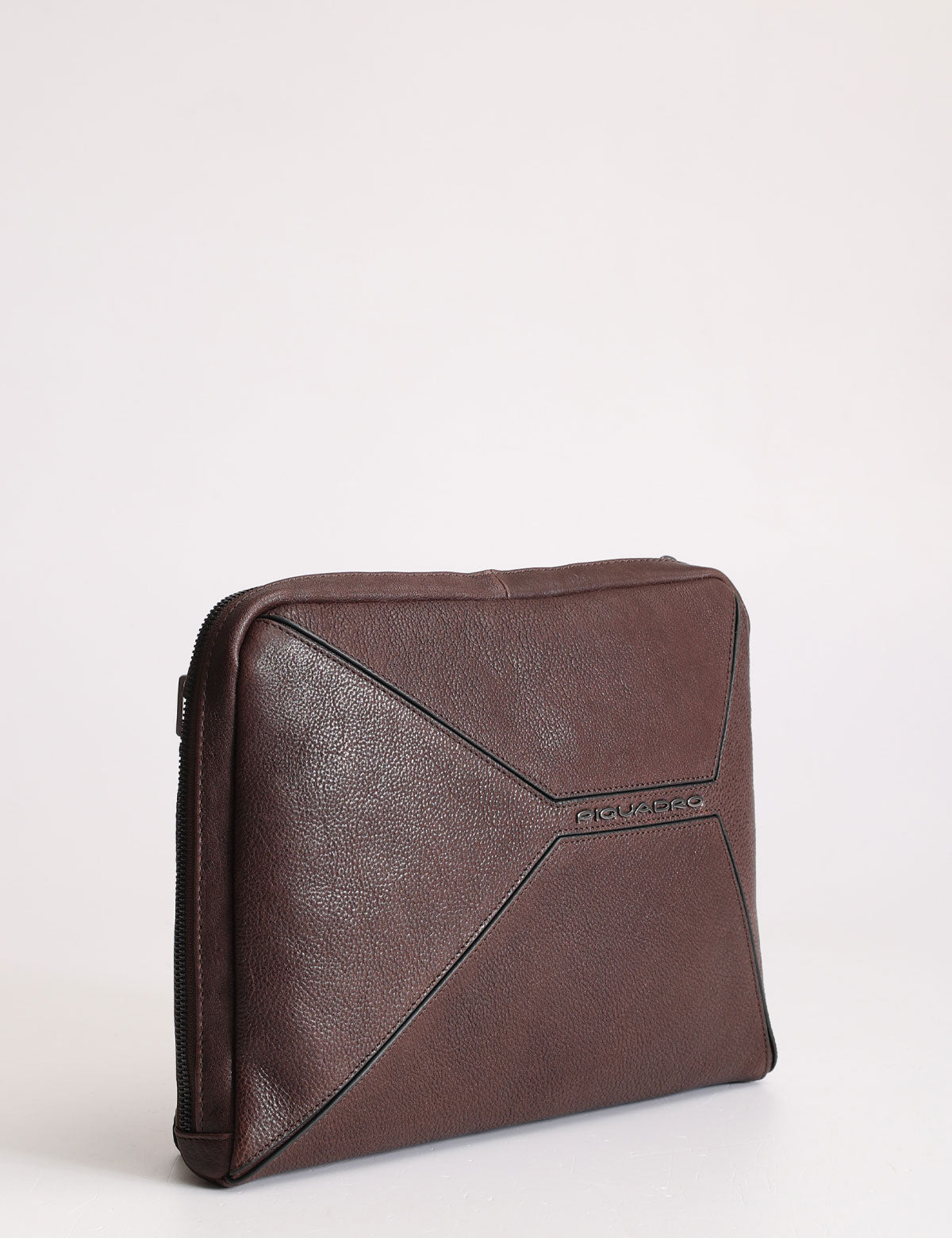 Piquadro leather clutch bag with strap