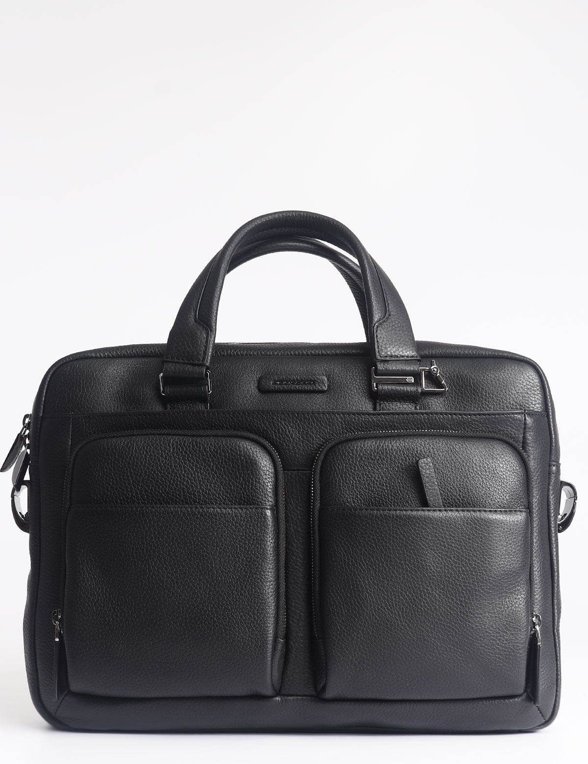 Piquadro Modus Special slim briefcase with two handles and front pockets