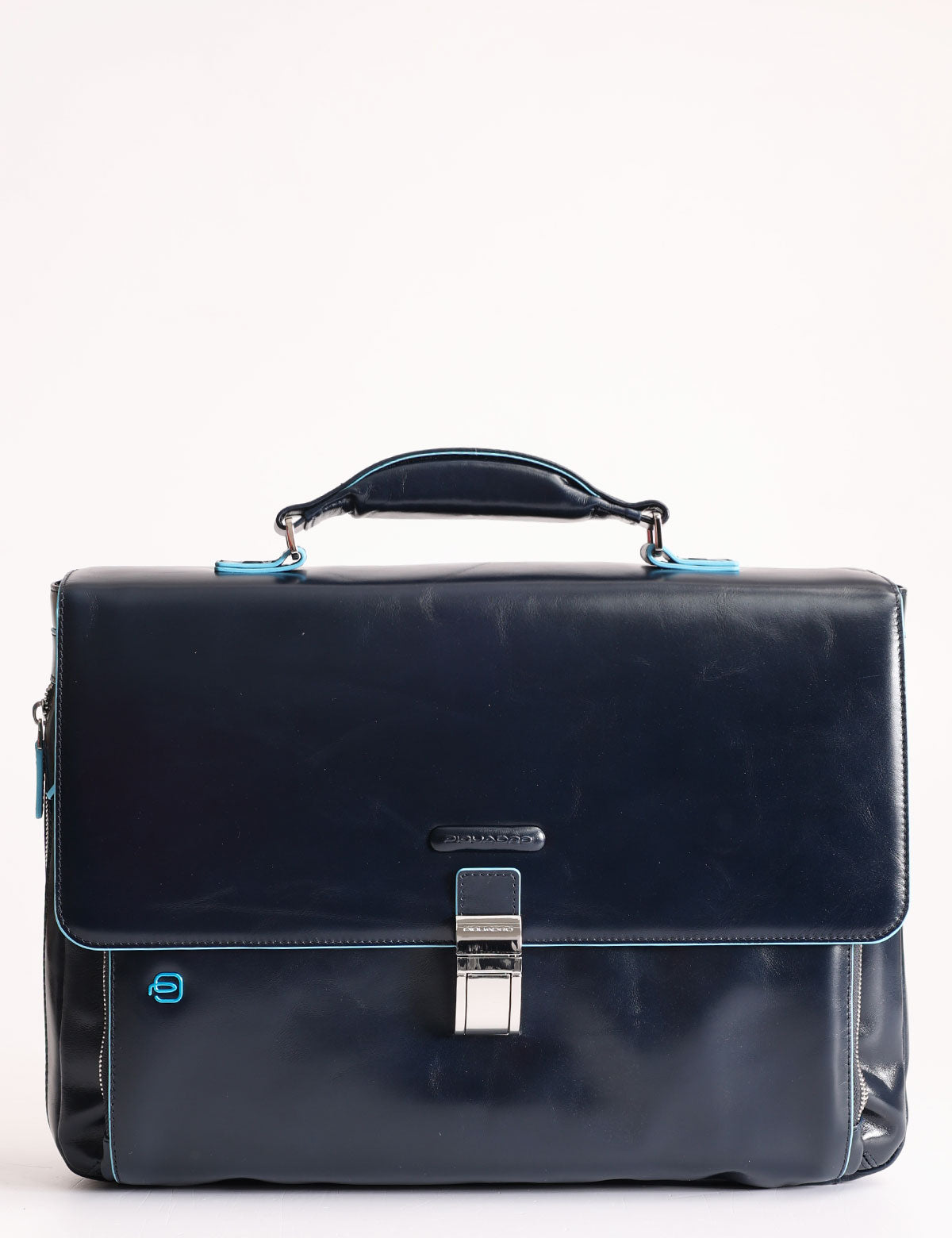 Piquadro Expandable Laptop Briefcase Blue Square