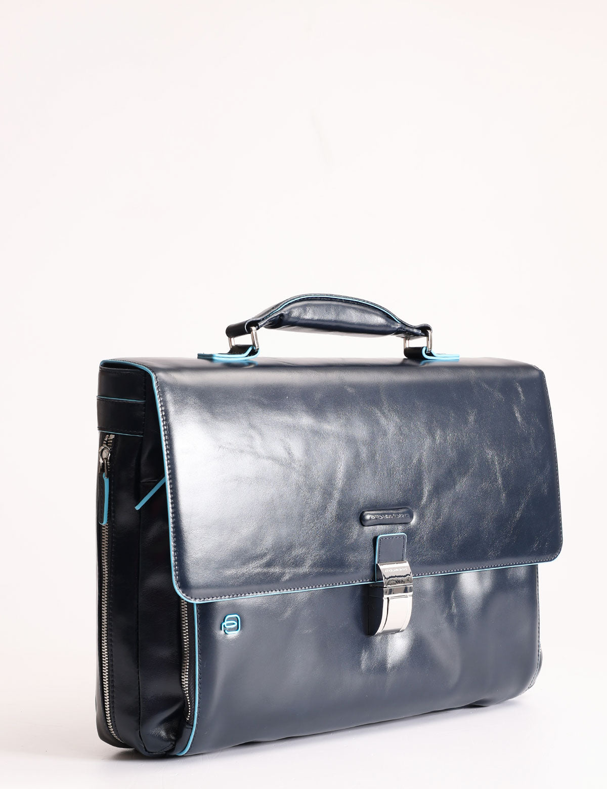 Piquadro Expandable Laptop Briefcase Blue Square