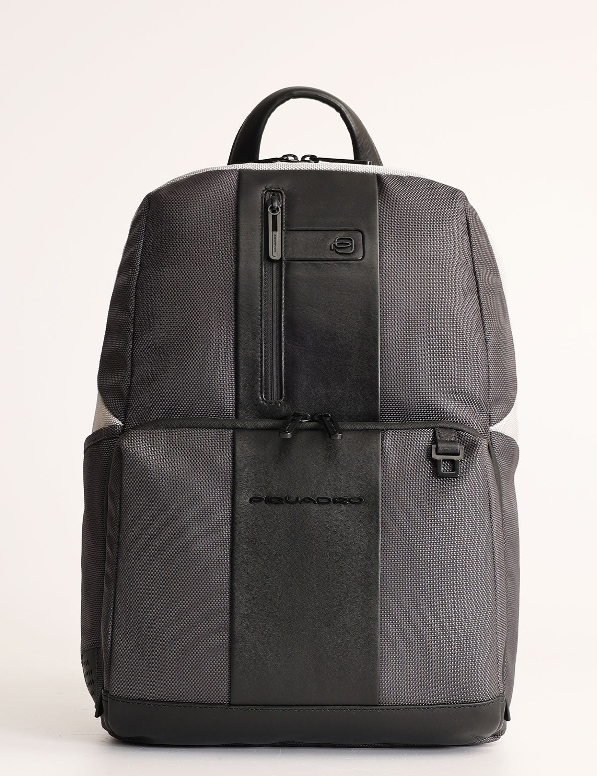 Piquadro Brief 14" Laptop-Rucksack aus Leder und Stoff