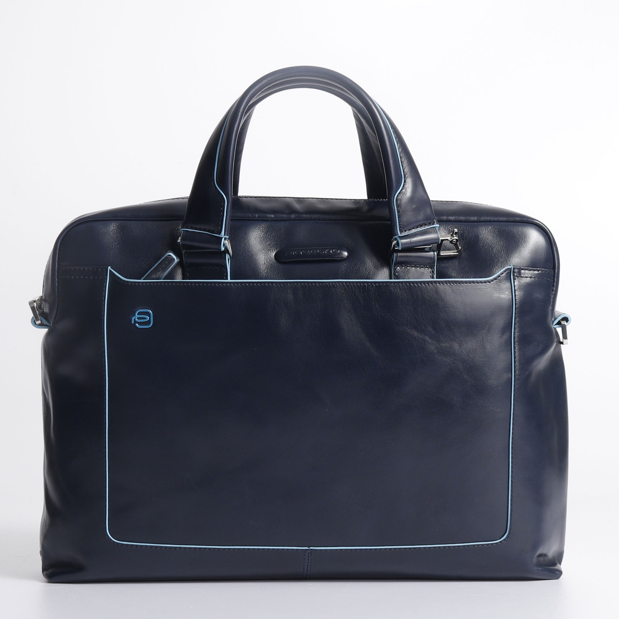 Piquadro Small Notebook Briefcase Blue Square