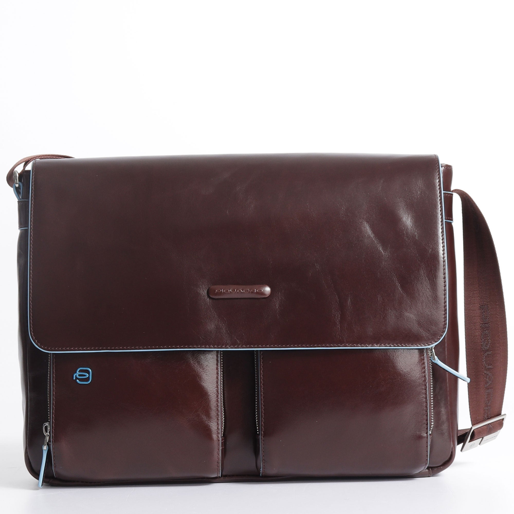 Piquadro messenger Blue Square briefcase