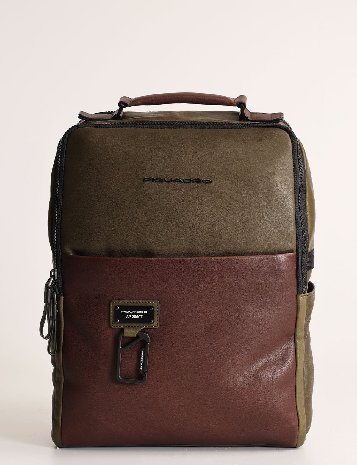 Piquadro Harper leather backpack for 14'' laptop