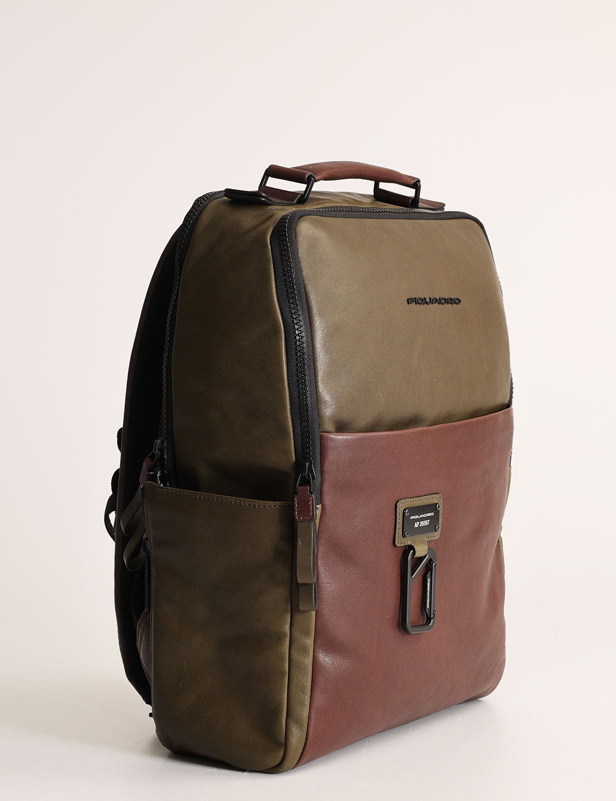 Piquadro Harper leather backpack for 14'' laptop