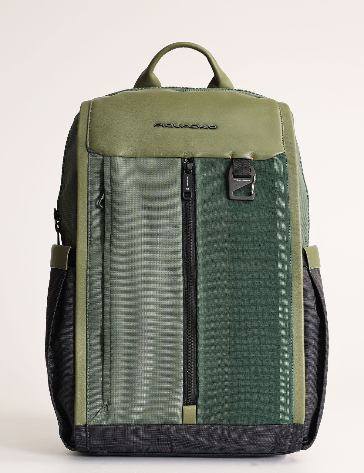 Piquadro Steve Rucksack aus Leder und Stoff für 15,6-Zoll-Laptop