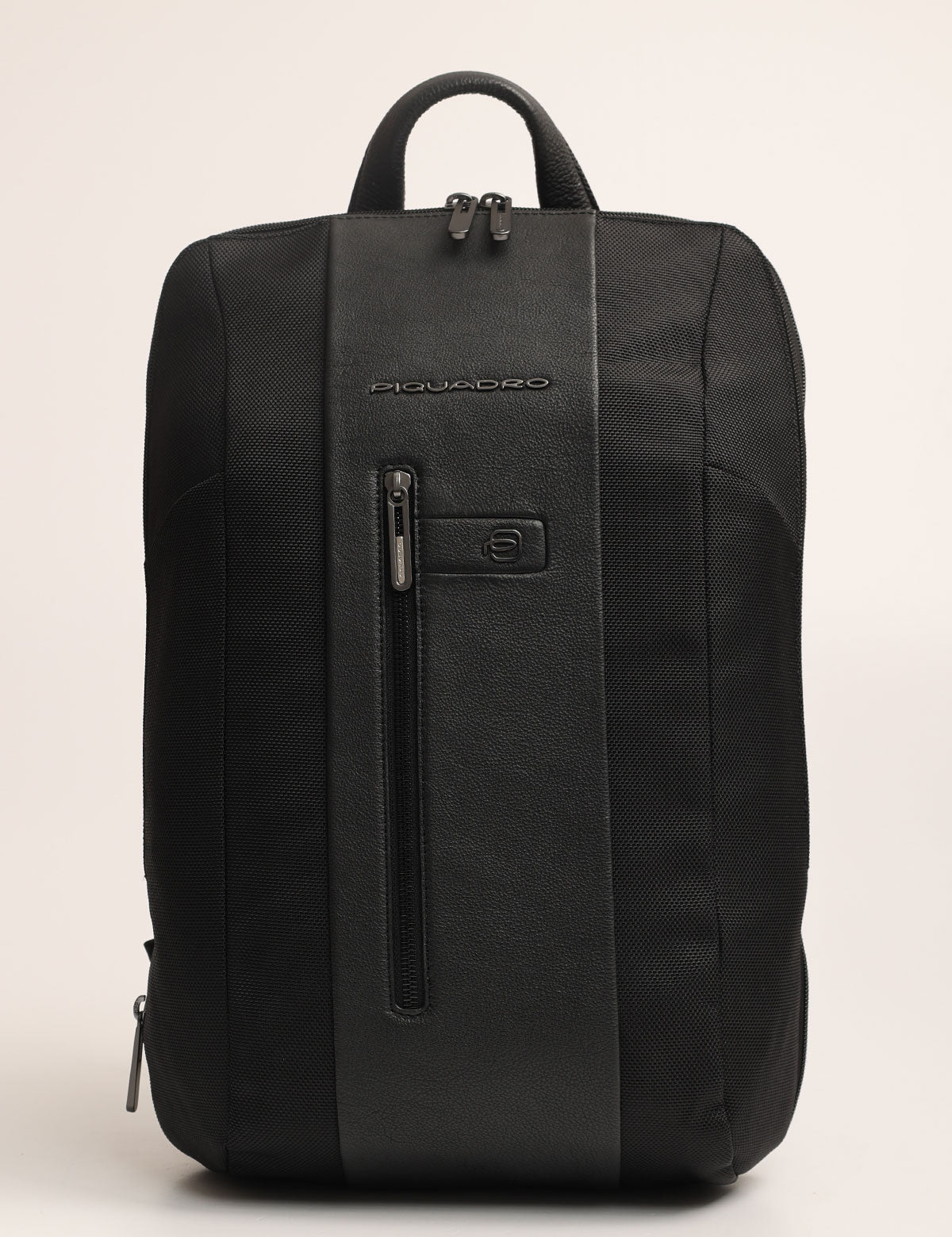 Piquadro Brief Expandable Backpack Leather and Fabric