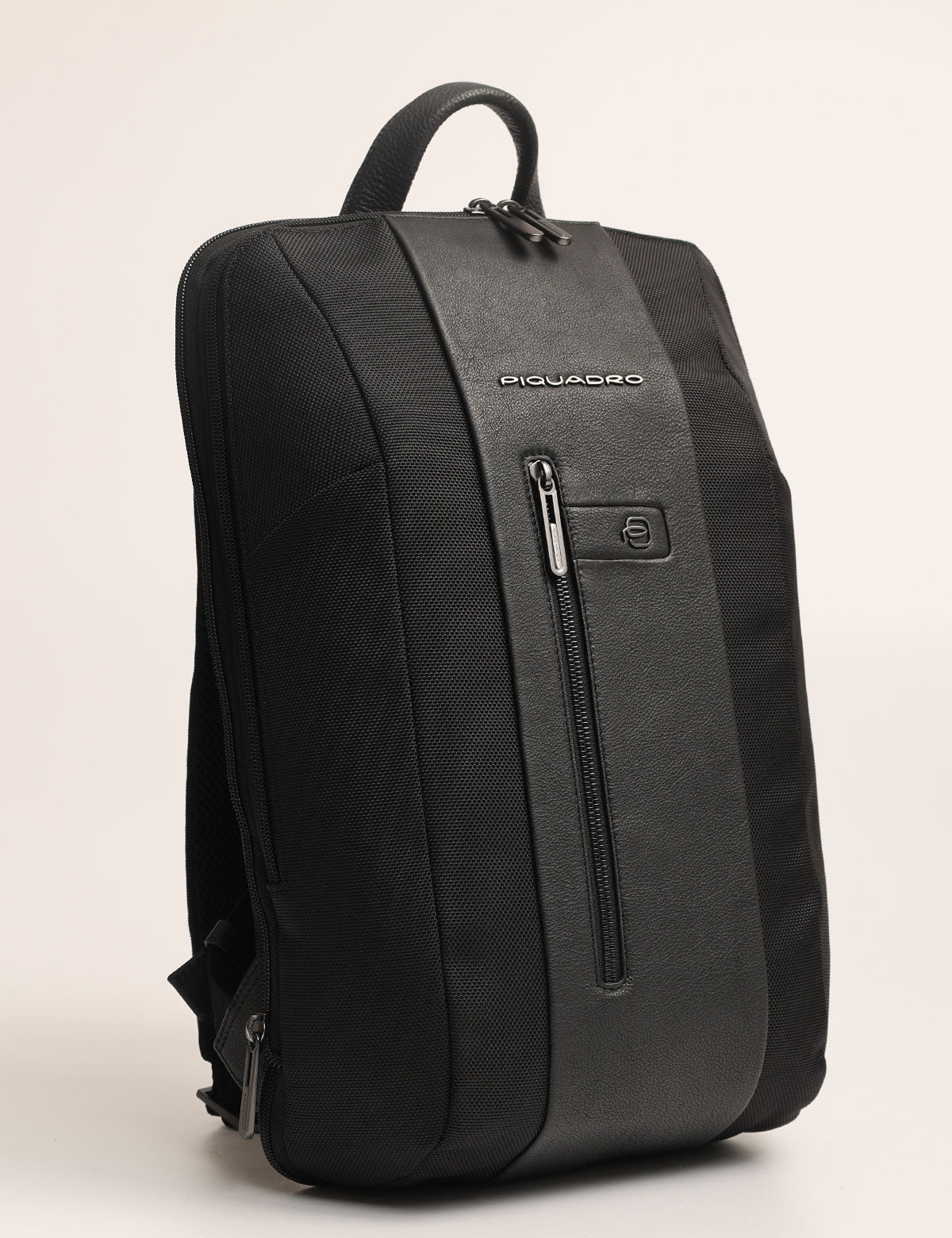 Piquadro Brief Expandable Backpack Leather and Fabric