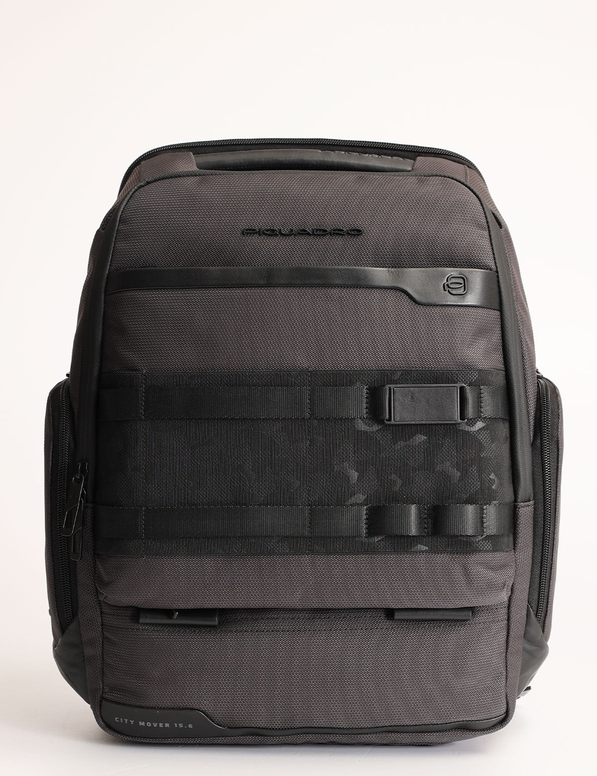 Piquadro FX modularer 15,6-Zoll-Laptop-Rucksack aus Leder und Stoff