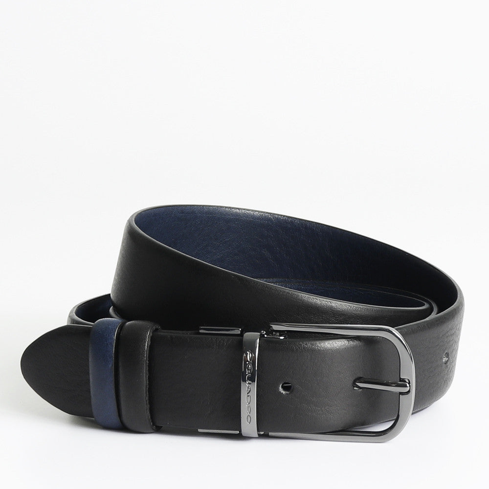 Piquadro Black Square Reversible Belt