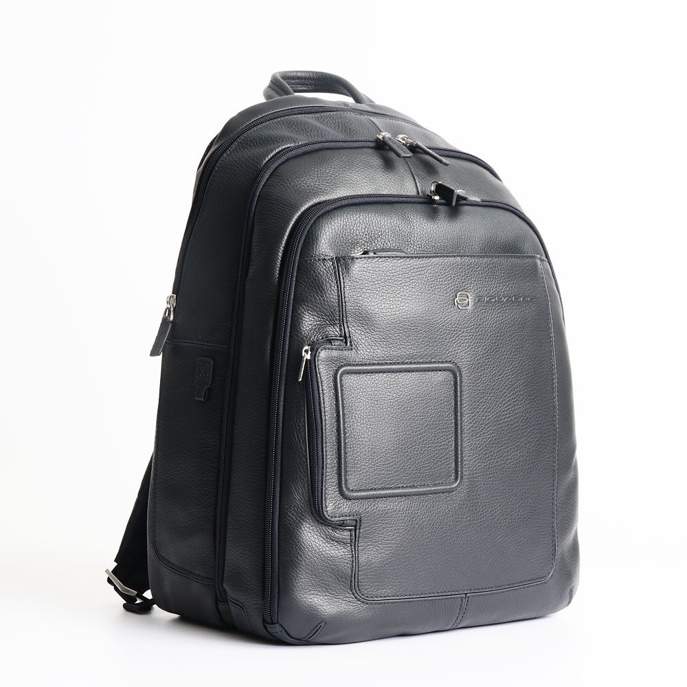 Piquadro leather backpack for 15'' laptop Vibe