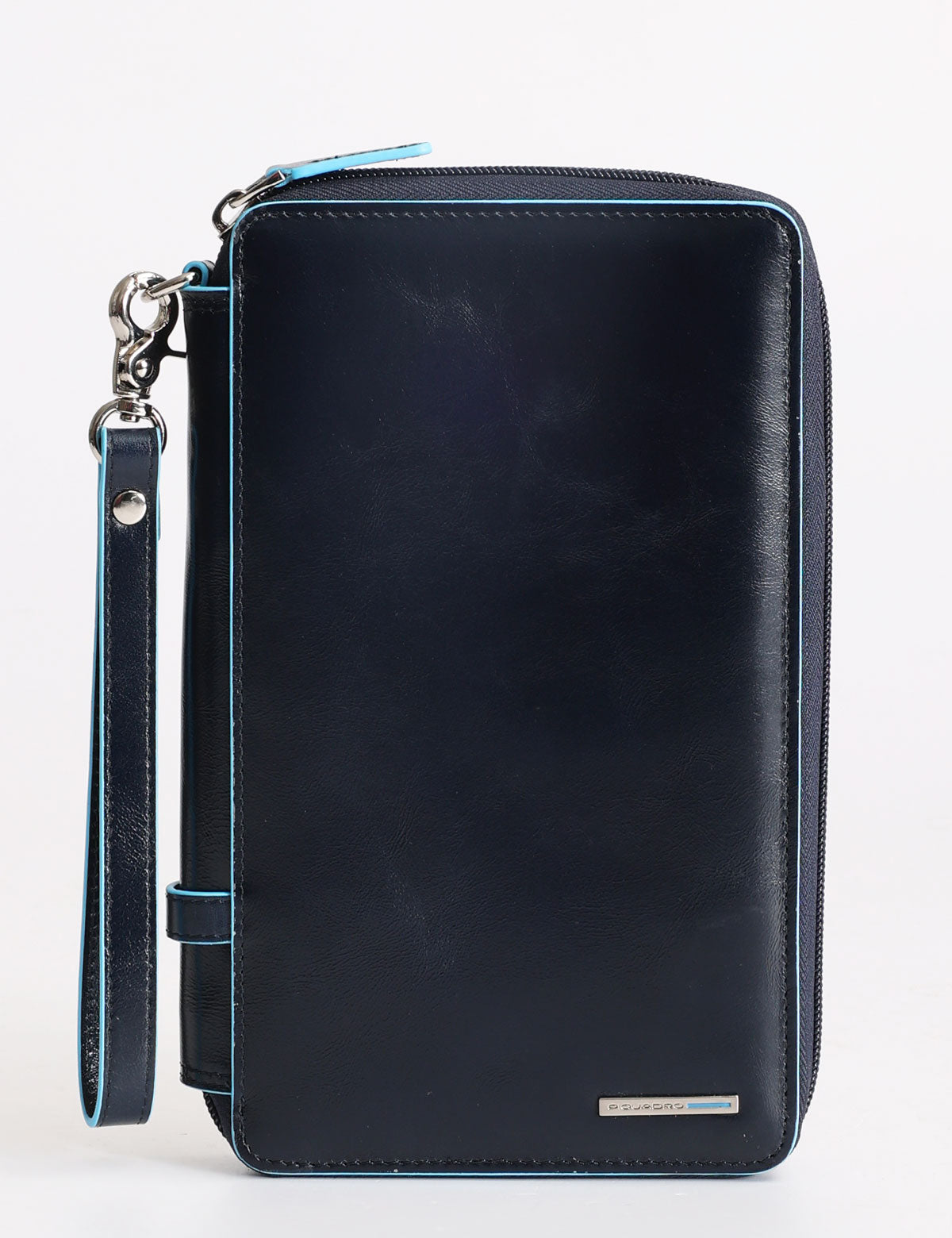 Piquadro document holder with removable pouch Blue Square