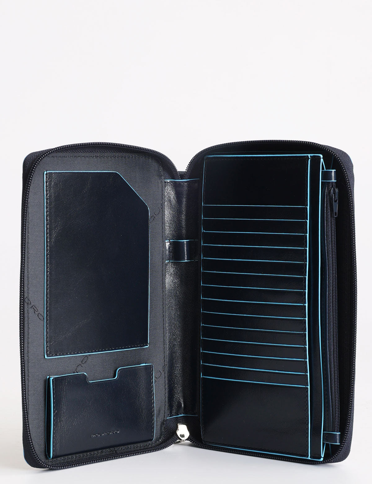 Piquadro document holder with removable pouch Blue Square