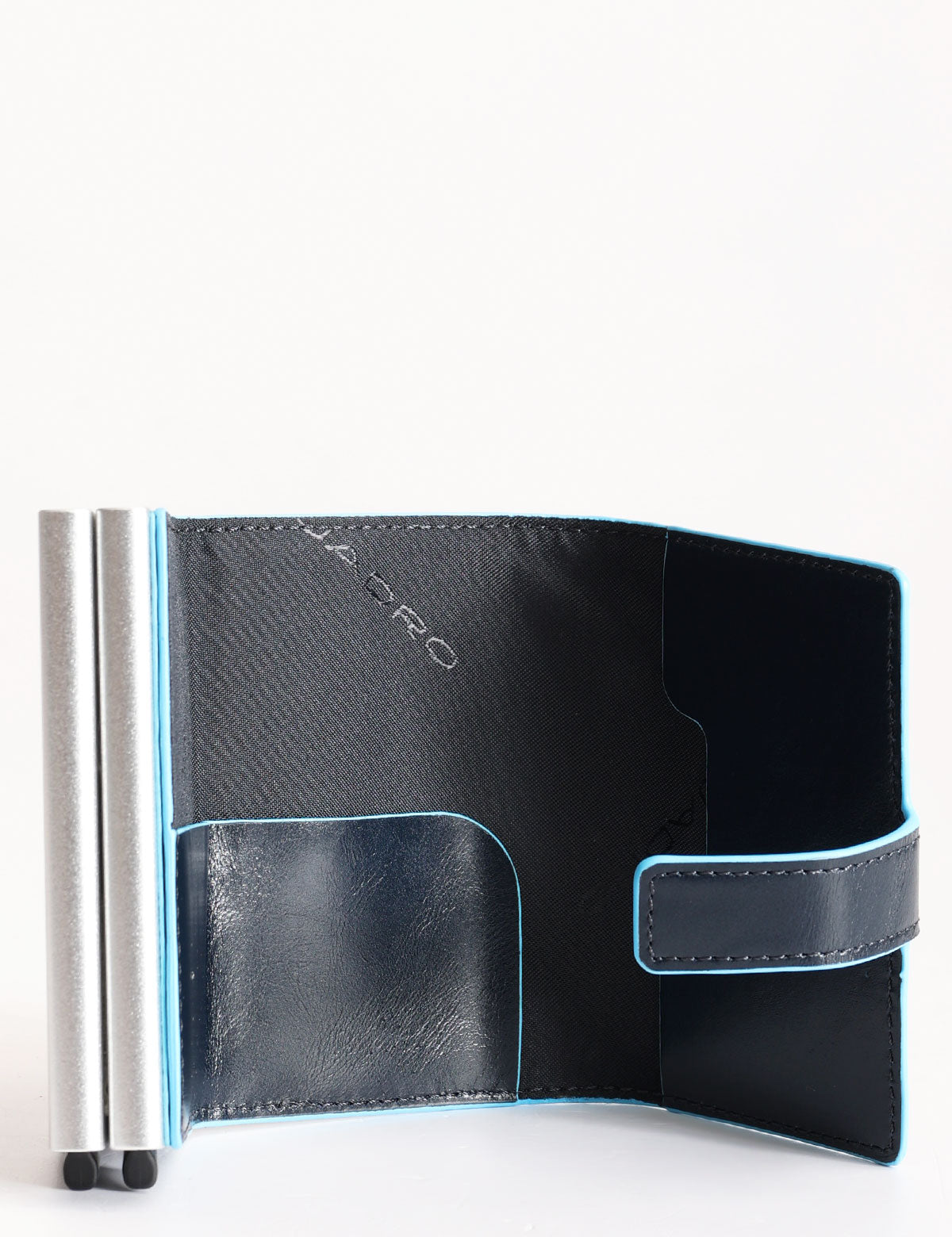 Piquadro Blue Square double card holder with sliding system