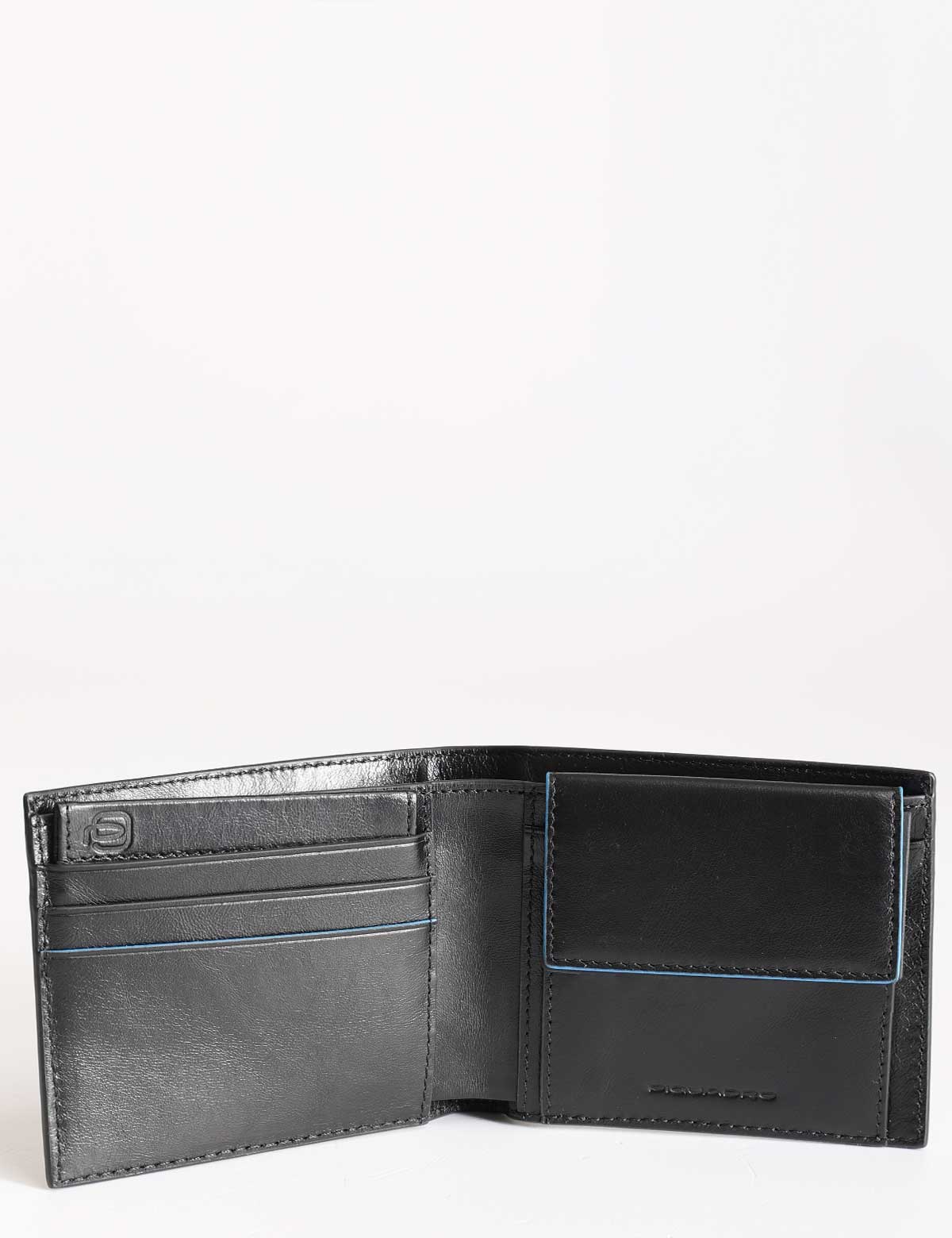 Piquadro Blue Square Revamp wallet with removable card holder