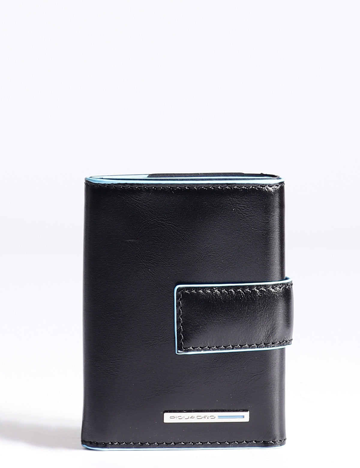 Piquadro Blue Square pocket wallet with button