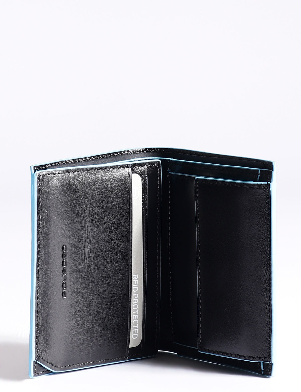 Piquadro Blue Square Small Vertical Wallet