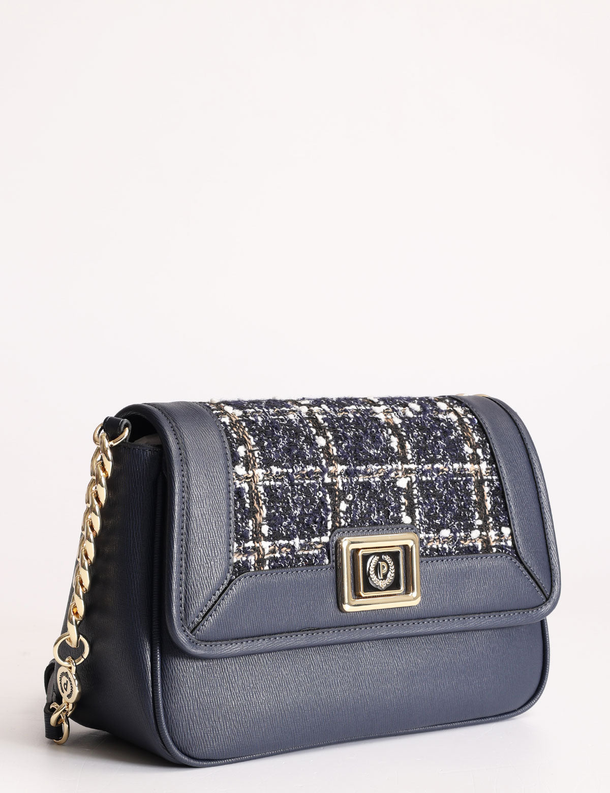 Pollini Silver shoulder bag with flap